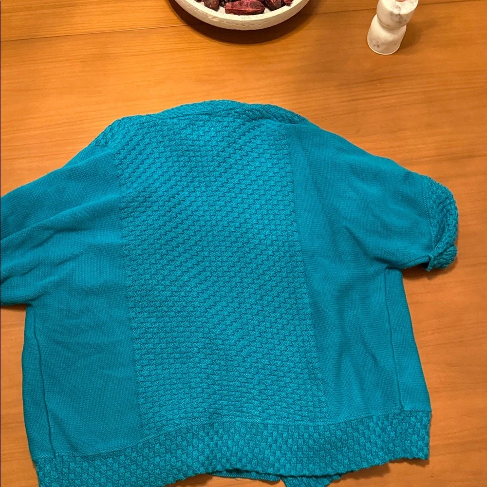 Ruby Rd. Teal Textured Blouse - Picture 6 of 6